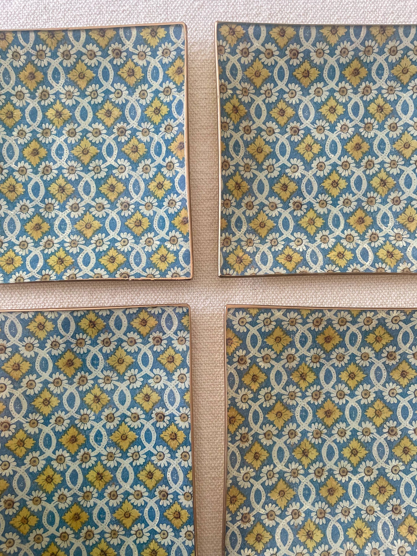 Handmade Decoupage Rectangular Glass Plate