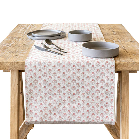 Block print Table Runner 18x90