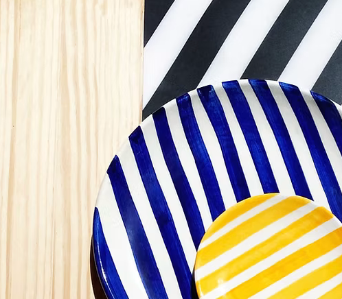 Portuguese Bold Stripe Mini Plate