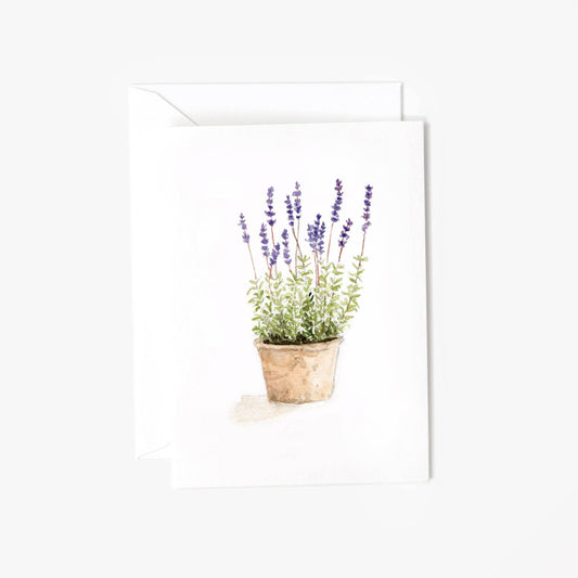 Lavender mini notecard