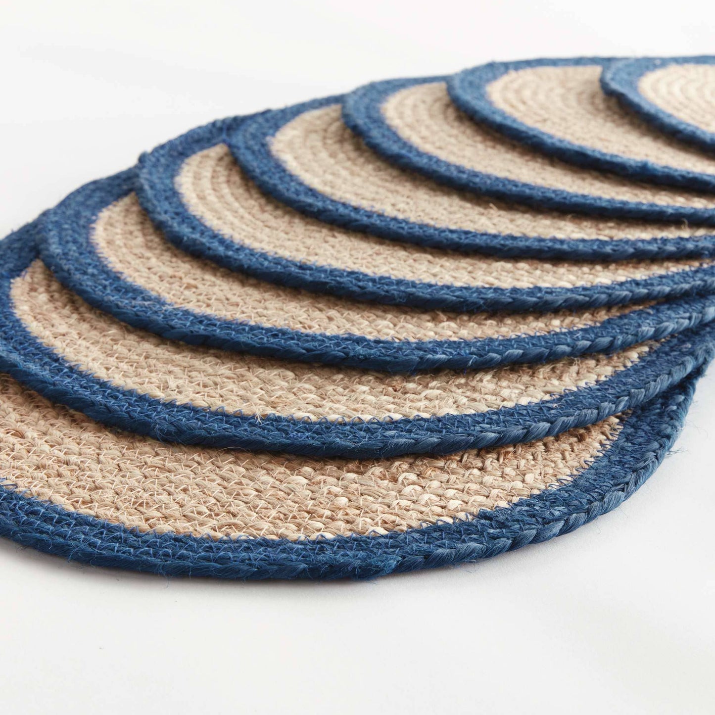 Navy & Jute Oval Placemat
