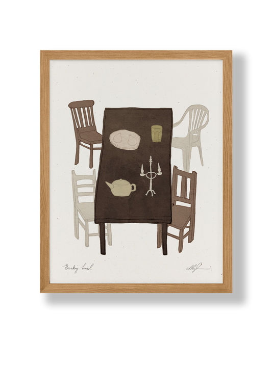 Breaking Bread Art Print