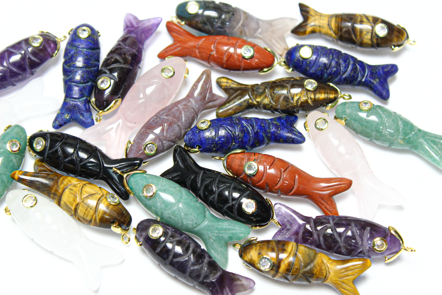 Stone fish pendant