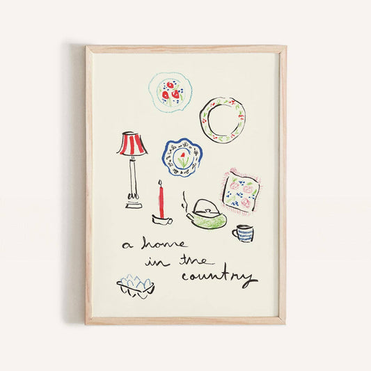 “A Home in the Country” Art Print