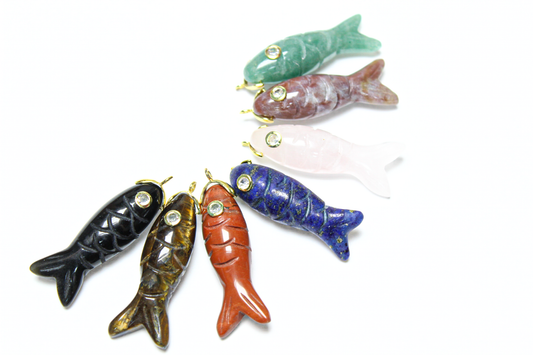 Stone fish pendant