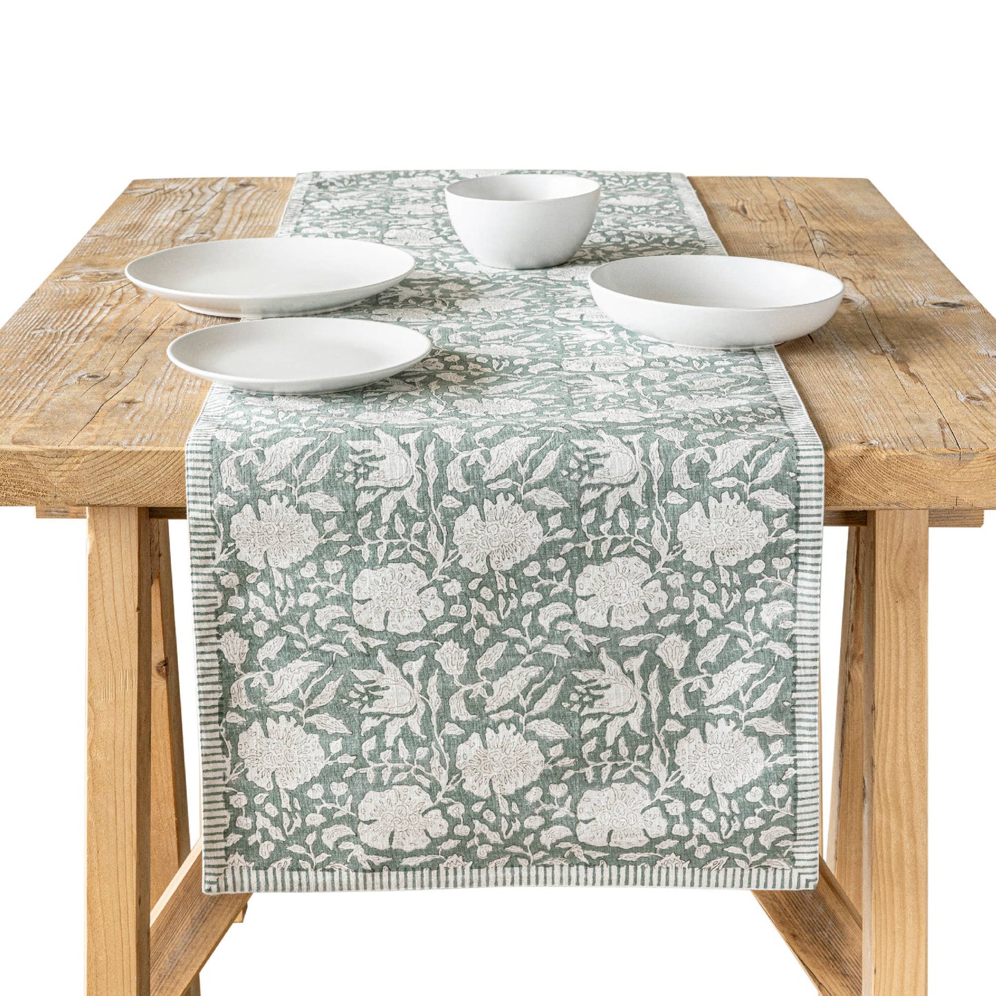 Block Print Table Runner 18x108