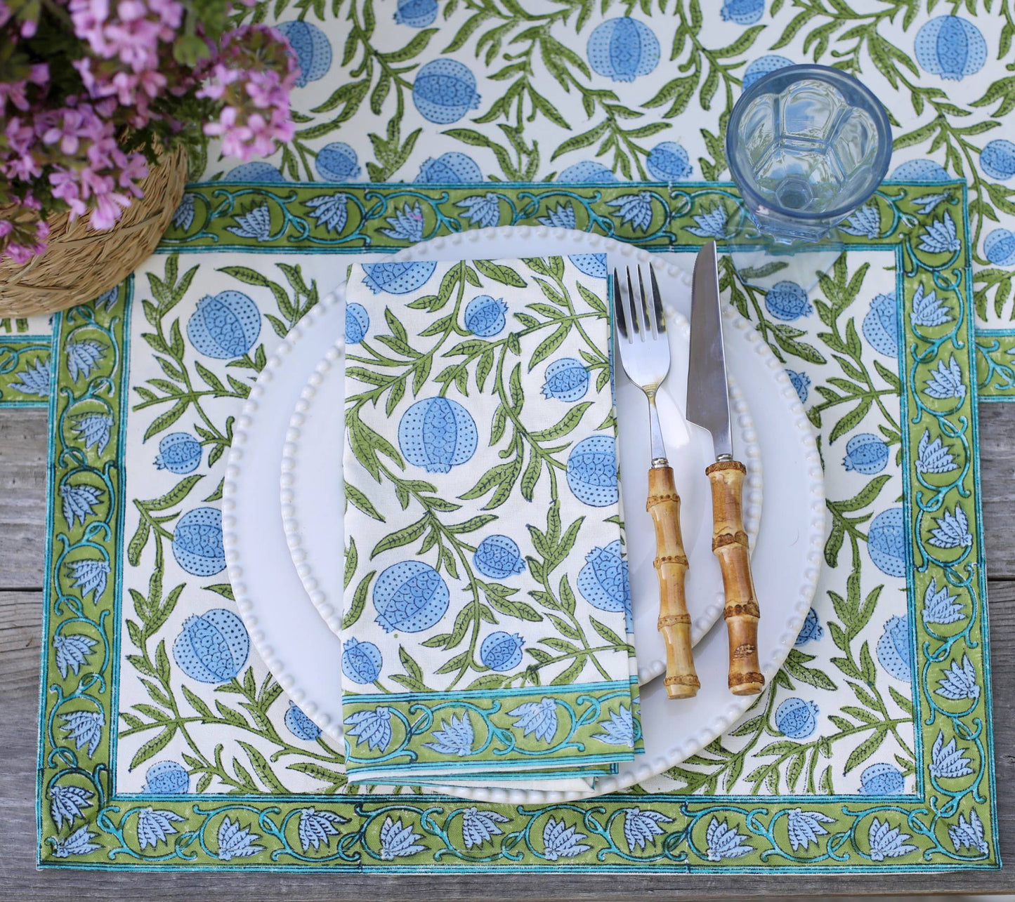 Pomegranate Blue Placemat