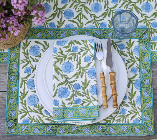 Pomegranate Blue Placemat