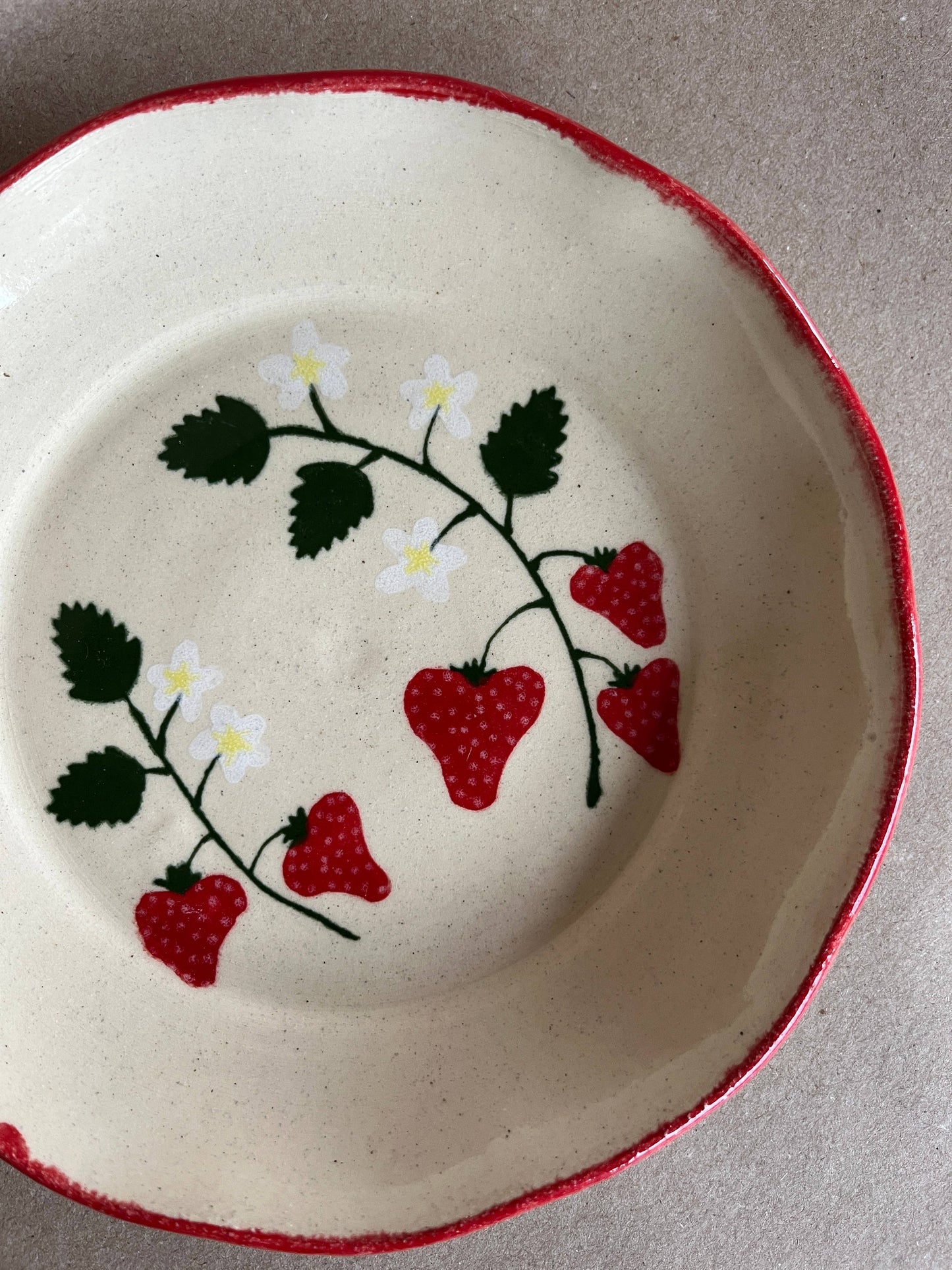 Strawberry Flowers Lunch/Salad Plate
