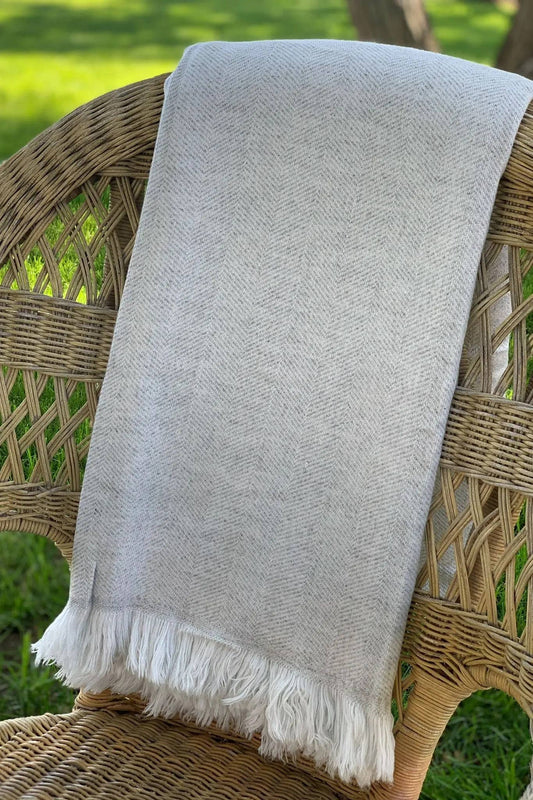 Herringbone Cashmere Blanket