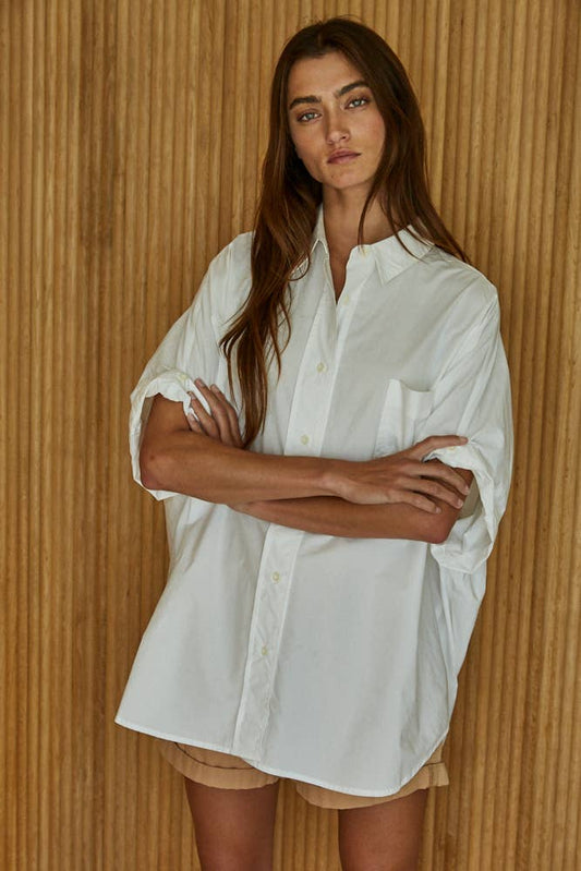Oversized Crisp Cotton Shirt