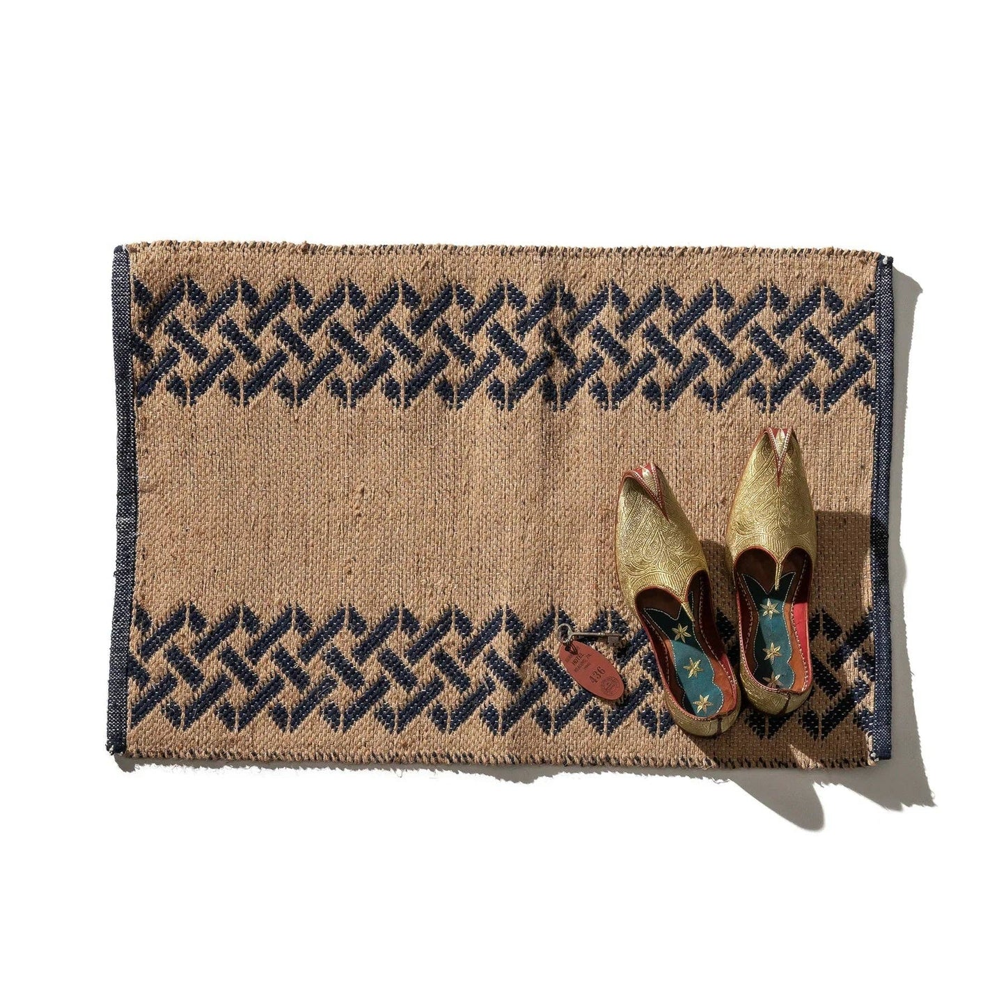 Sicilian Tile Patterned Jute Rug