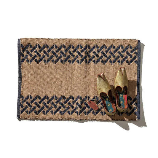 Sicilian Tile Patterned Jute Rug