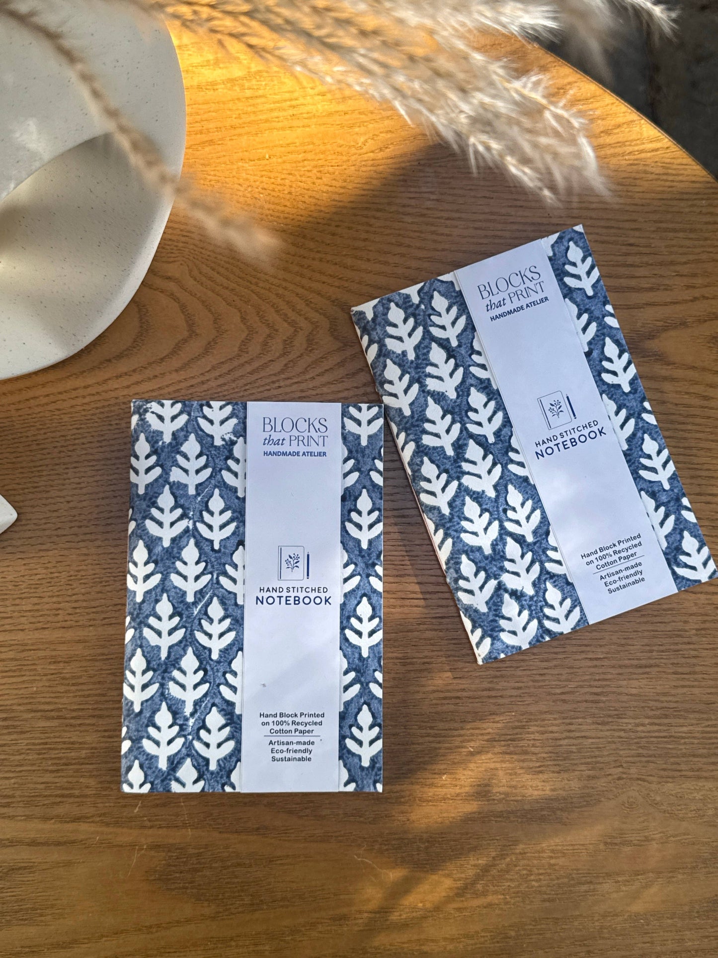 Blue Lotus Block Print Journal (Pocket Size)