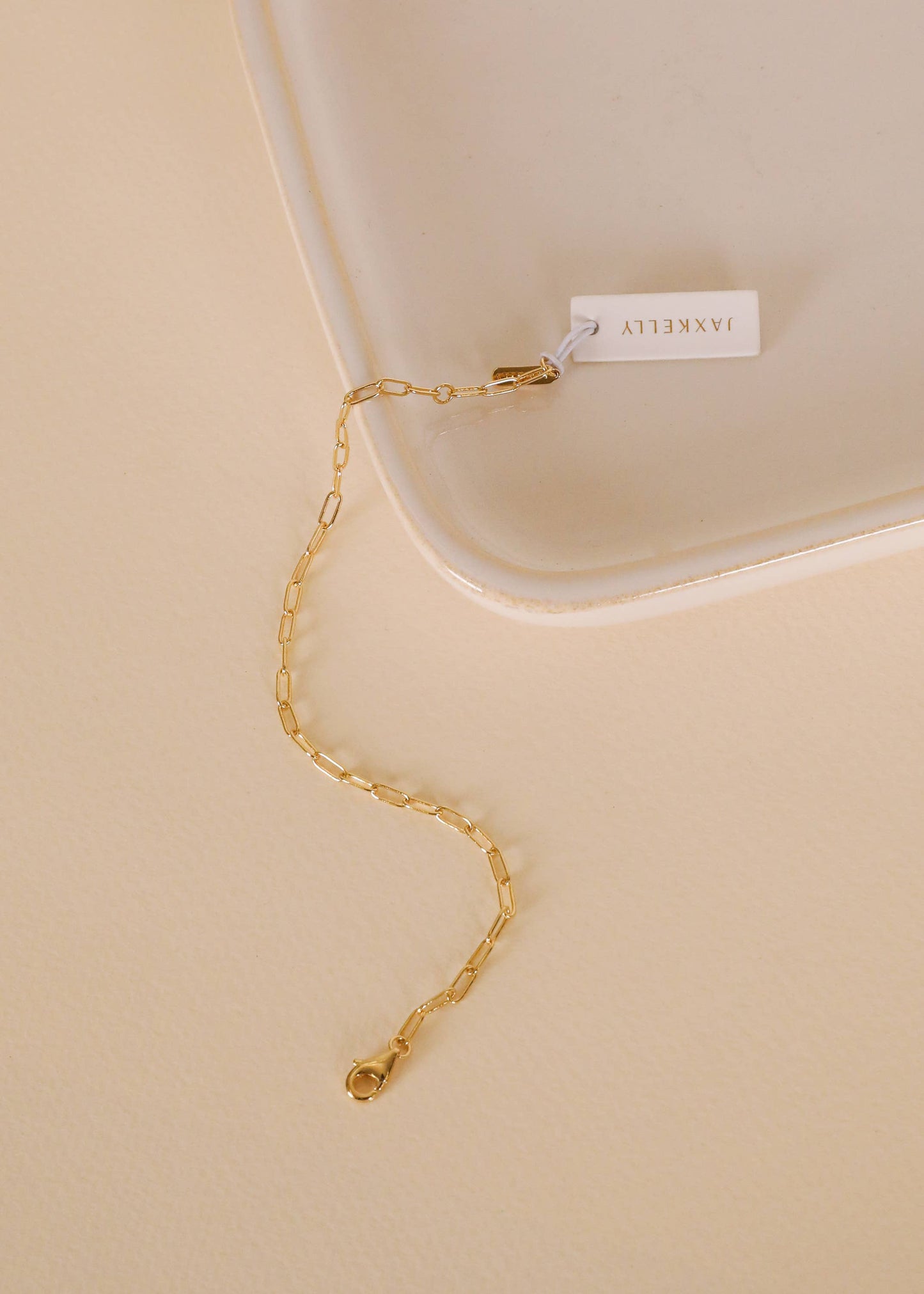 Link PaperClip Chain Bracelet - 18k Gold Plated