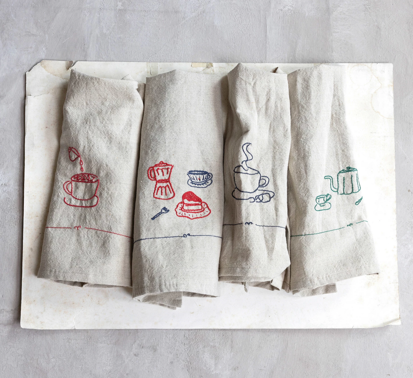 Embroidered Tea & Coffee towels