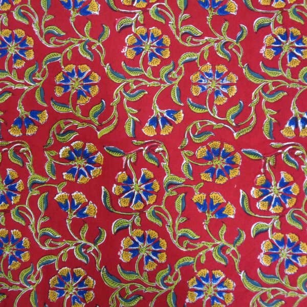Chakri Red Block Printed Napkins (Set of 2)