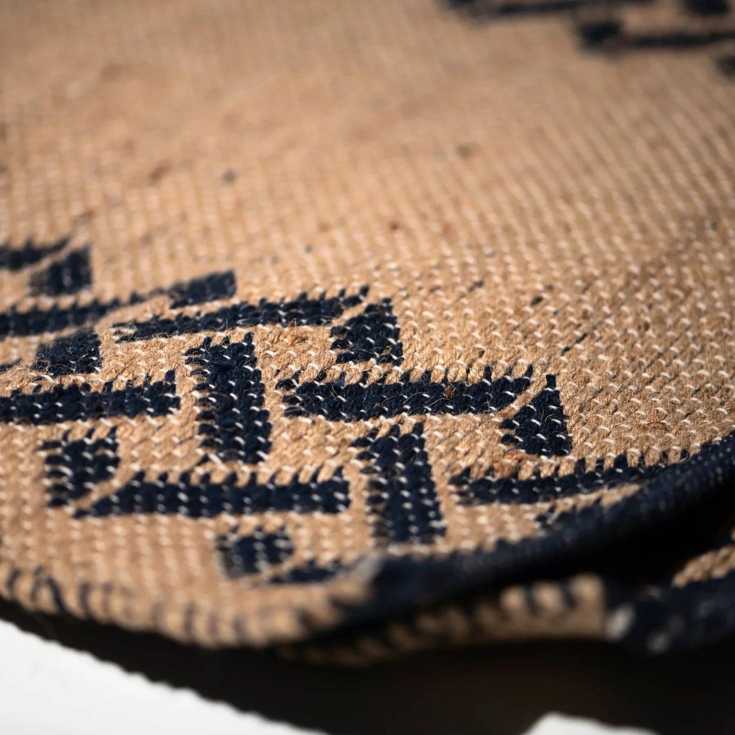 Sicilian Tile Patterned Jute Rug