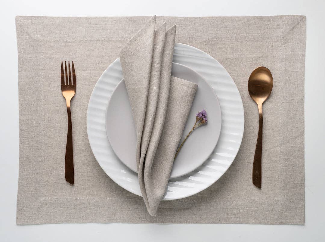 Natural Linen Dinner Napkins