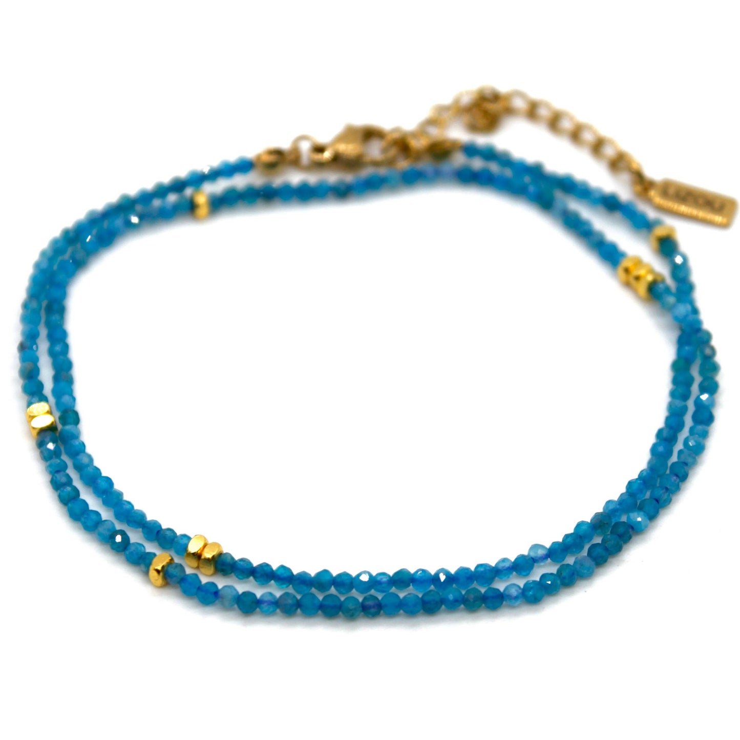 Apatite and Gold Necklace