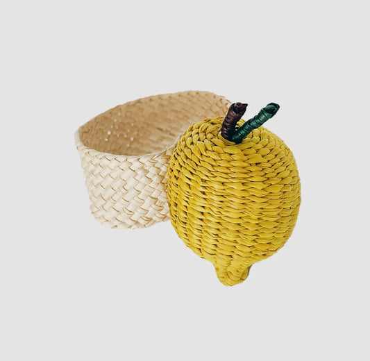 Lemon Raffia Napkin Ring
