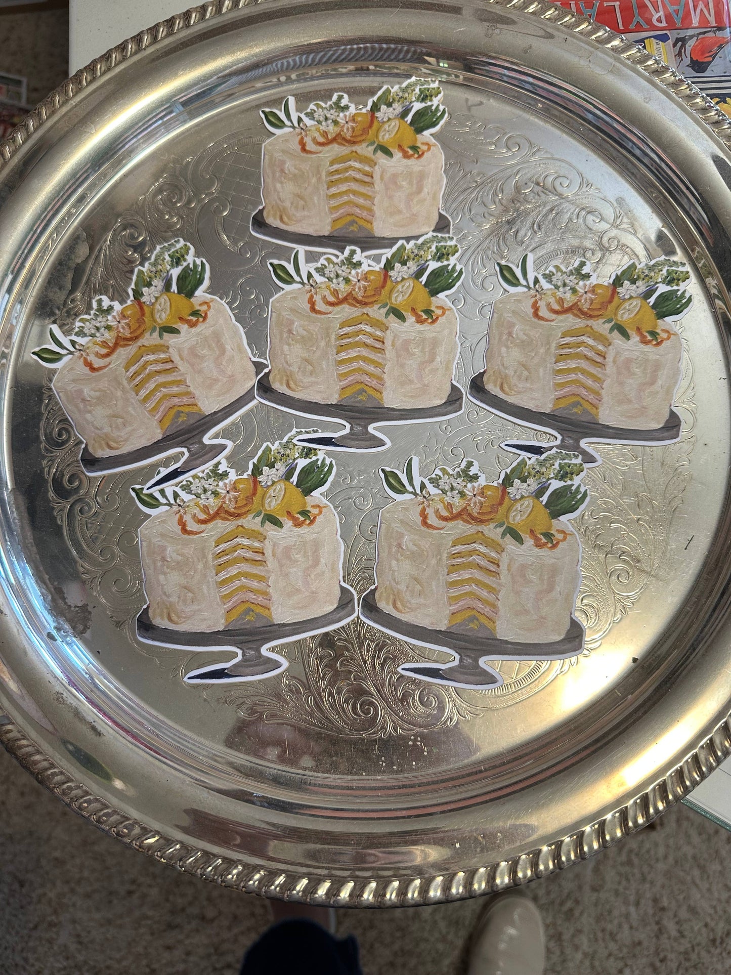 Lemon Cake Fancy Die Cut Card