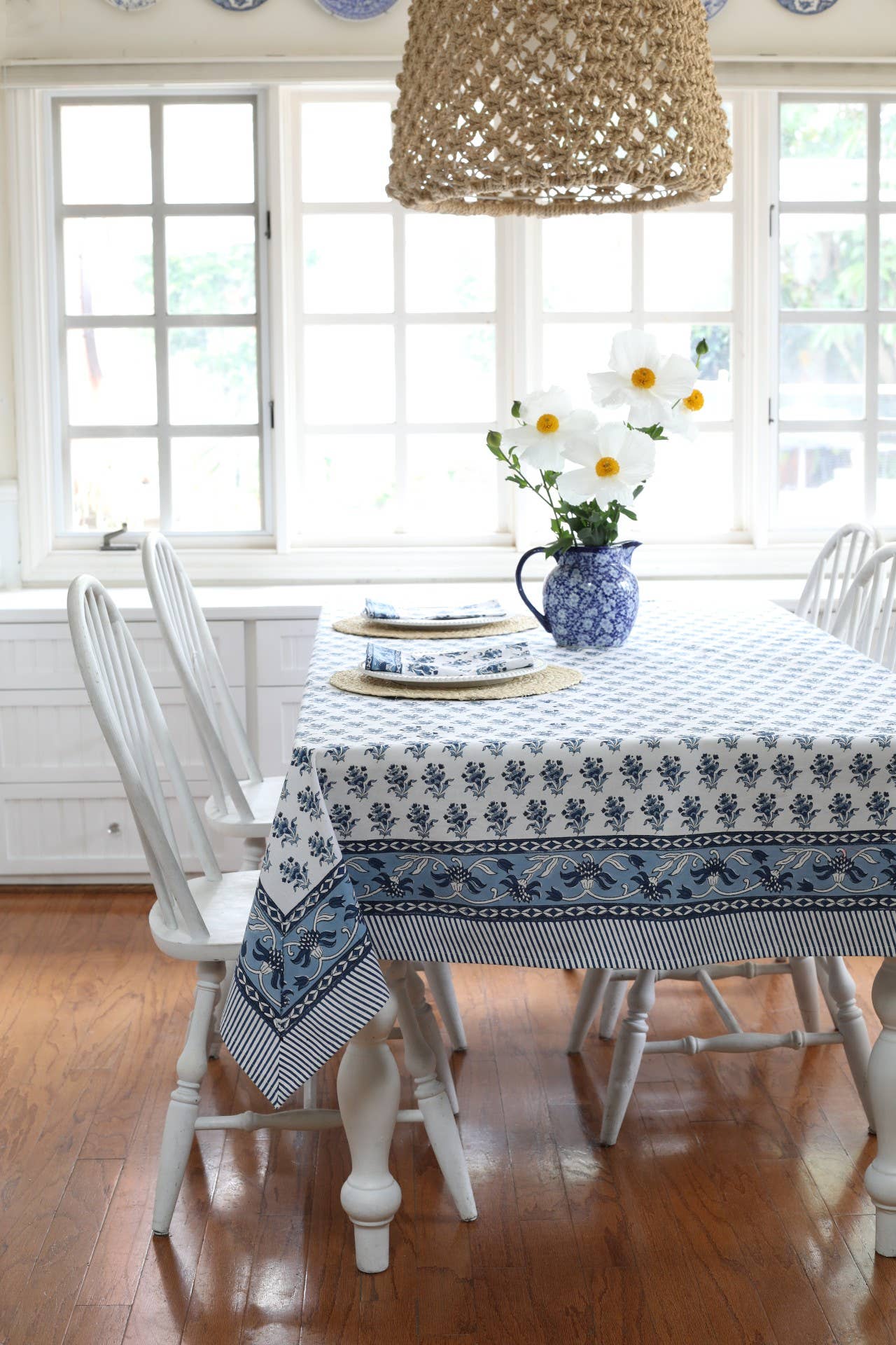 Suzette Blue Tablecloth