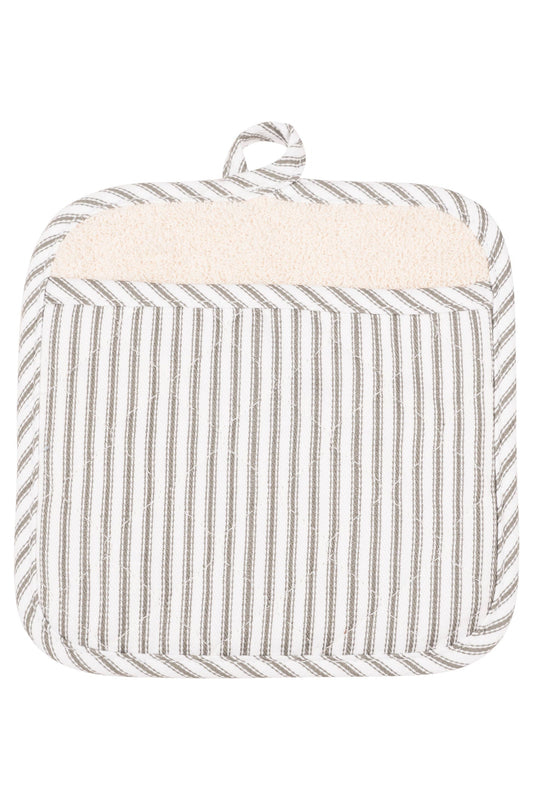 Stripe Terry Lined Pot Mitt