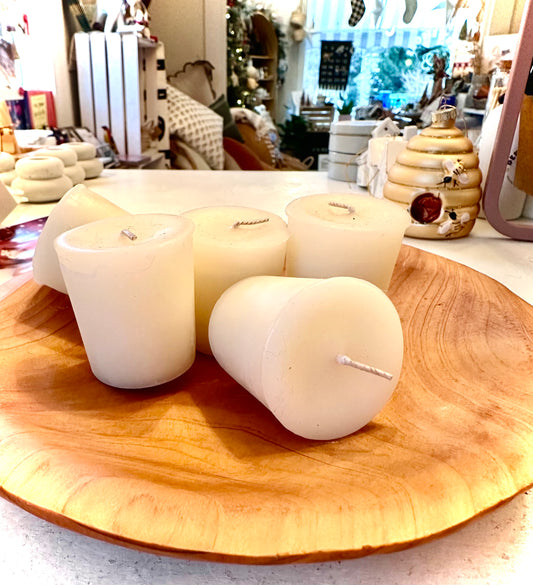Ivory Beeswax Votive Candles