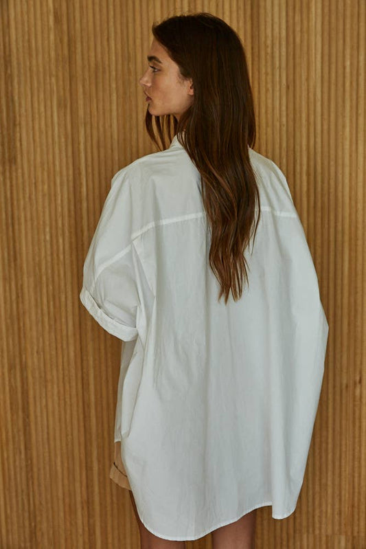 Oversized Crisp Cotton Shirt