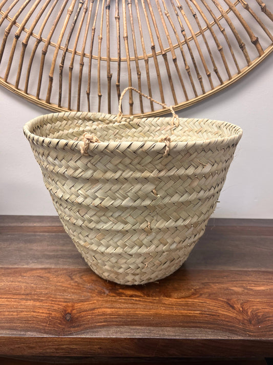 Palm Leaf Tote Basket