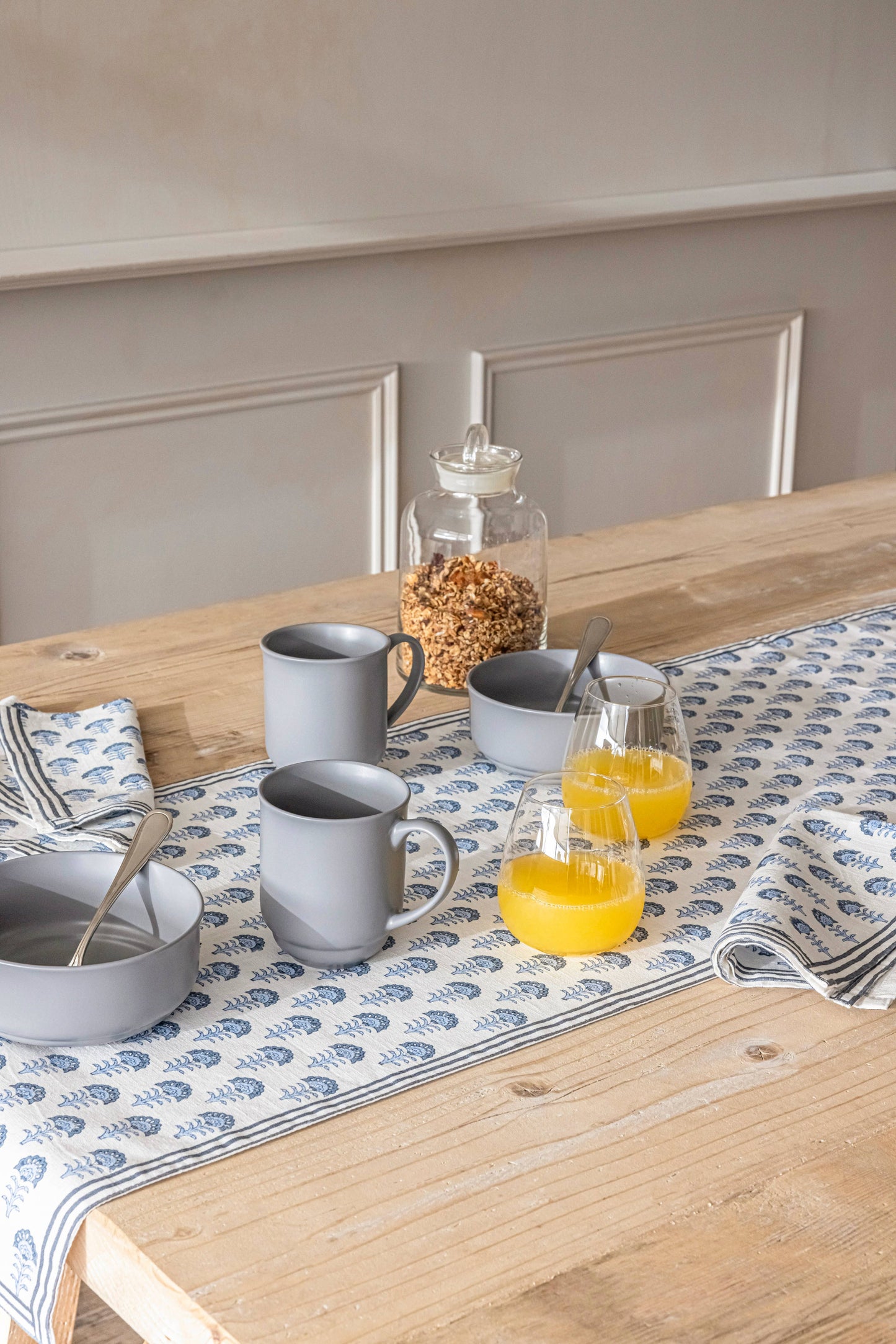 Block Print Table Runner 18x108