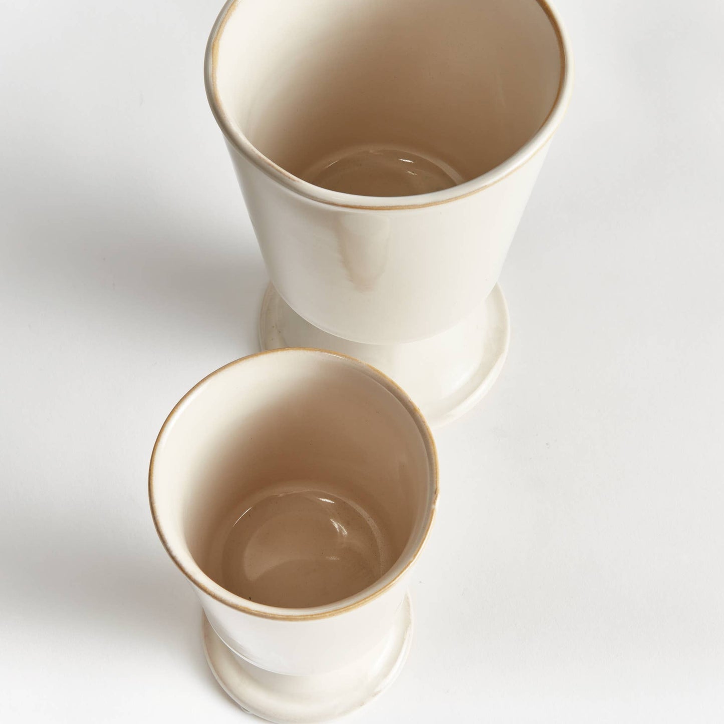 Kelcy Footed Cachepots, Cream