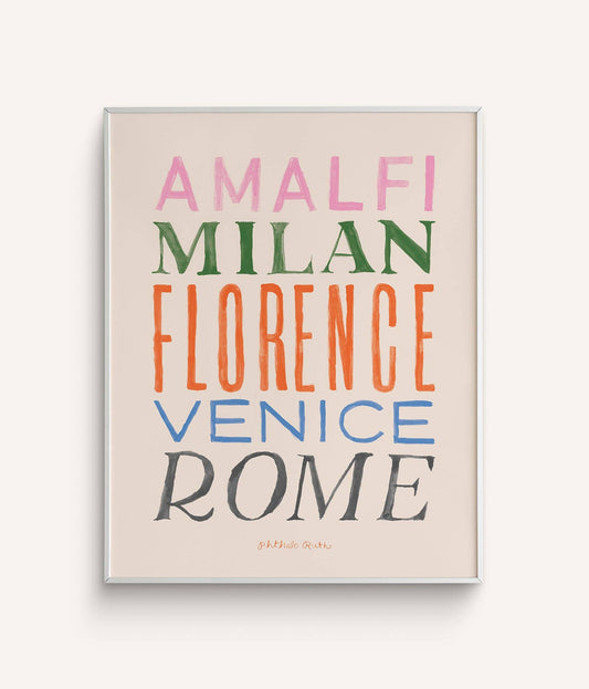 Phthalo Ruth - Italian Cities Art Print