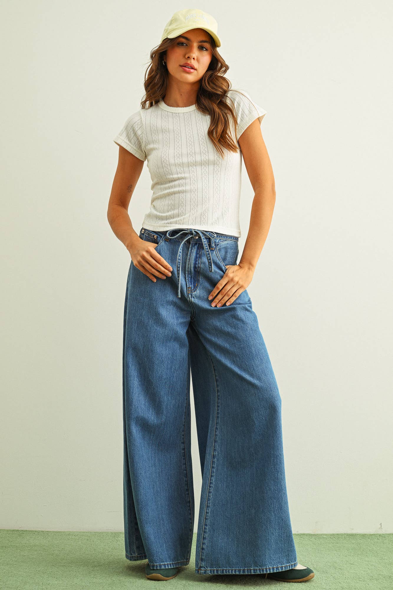 Cotton Pointelle Tee