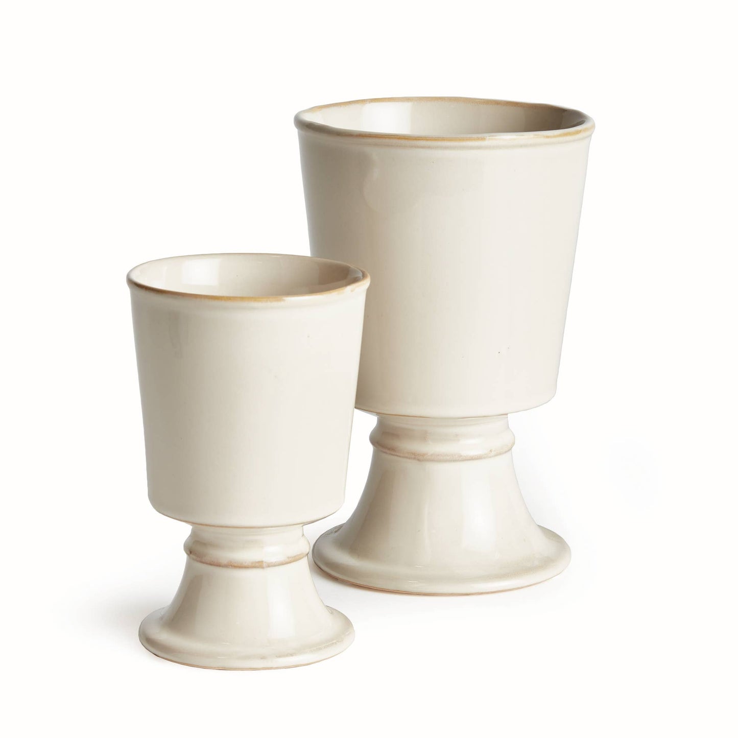 Kelcy Footed Cachepots, Cream