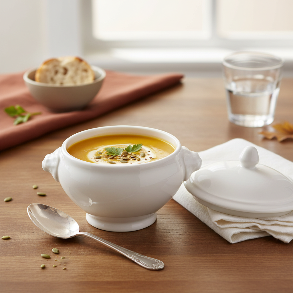 Lion Soup Bowl with Cover