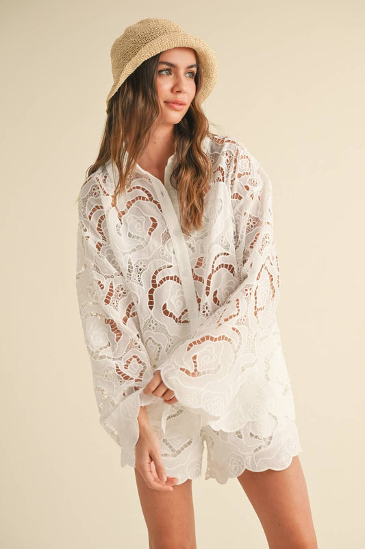 Flora Eyelet Shirt
